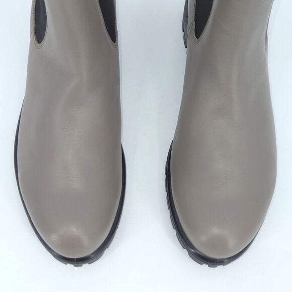 ECCO Modtray Chelsea Boots Booties Womens Size 7 Taupe Leather Lug Sole Edgy - Picture 5 of 10